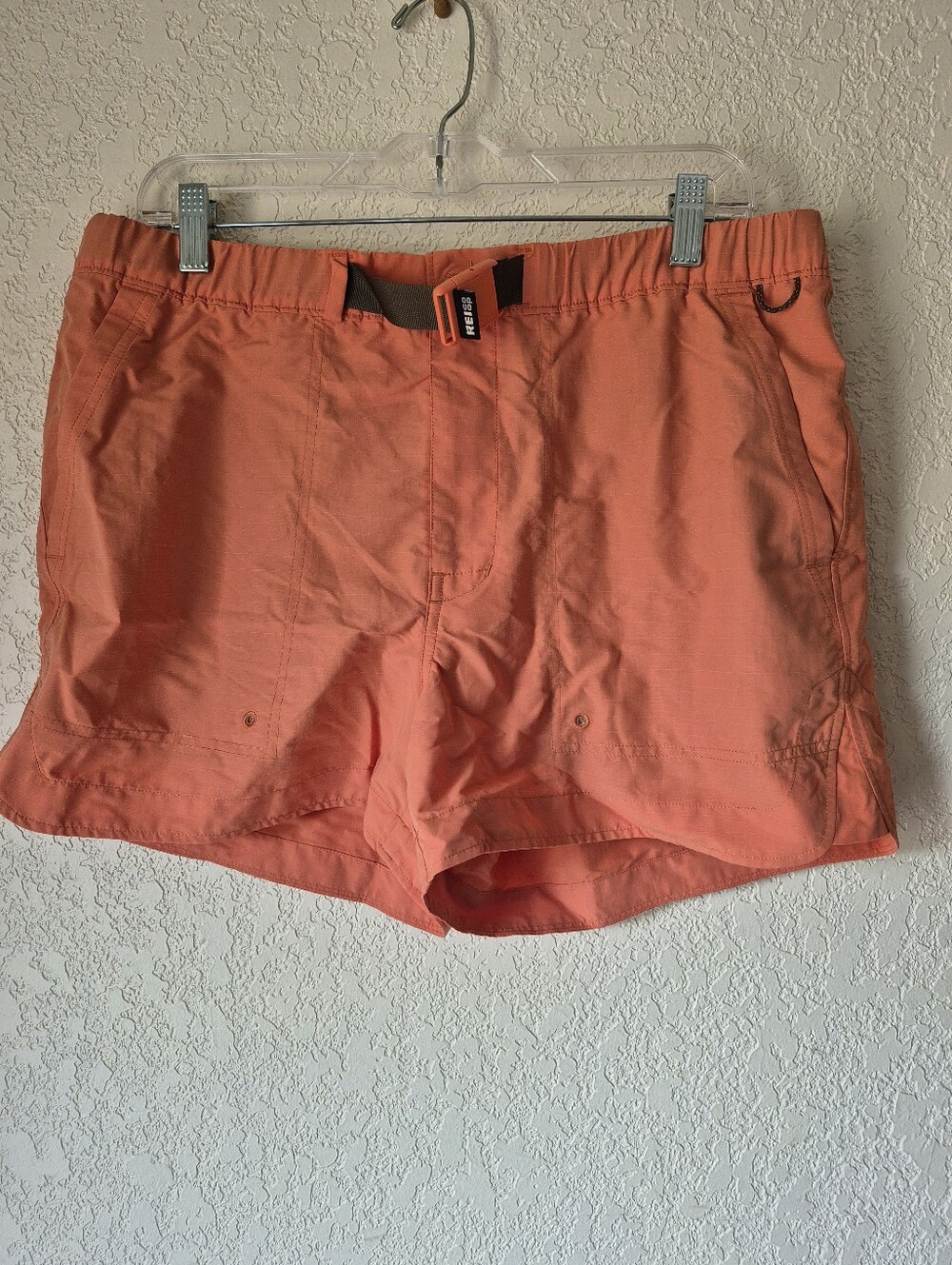 REI Co-op Belted Nylon Outdoor Hiking Swim Shorts Women’s Size L Orange - Picture 1 of 8